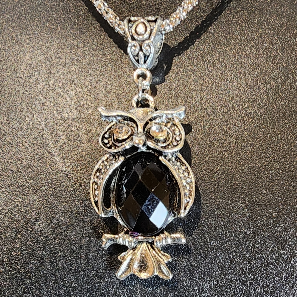 Owl Necklace With Adjustable Chain